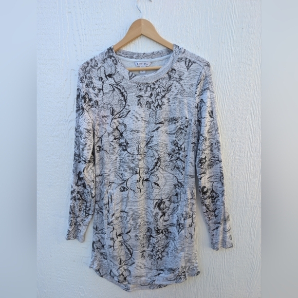 Athleta Balance Print Dress In Gray Eden Floral Pockets Women's Size Small - Picture 2 of 8